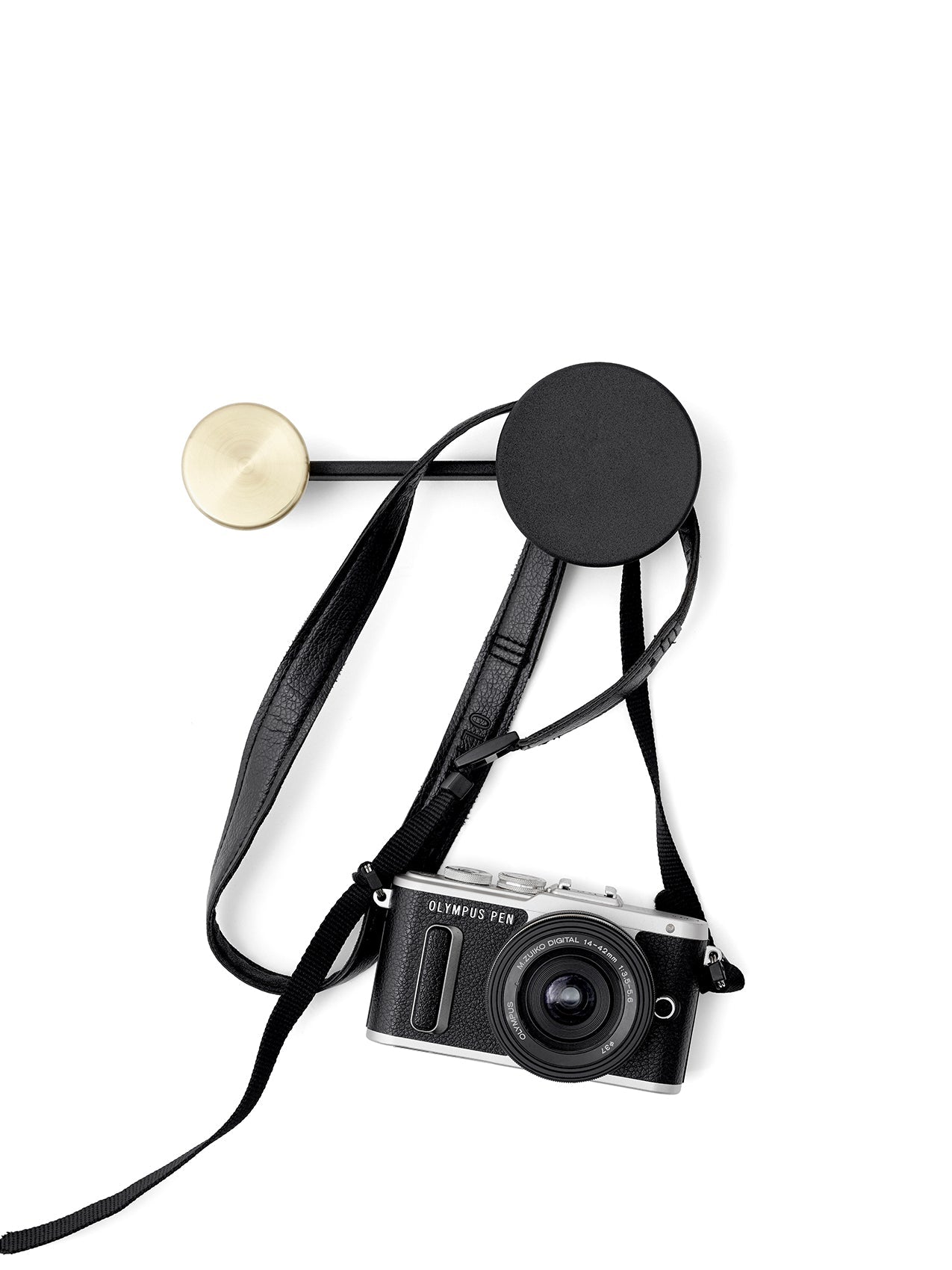 Coat rack, Small, in black-brass designed by Afteroom Studio