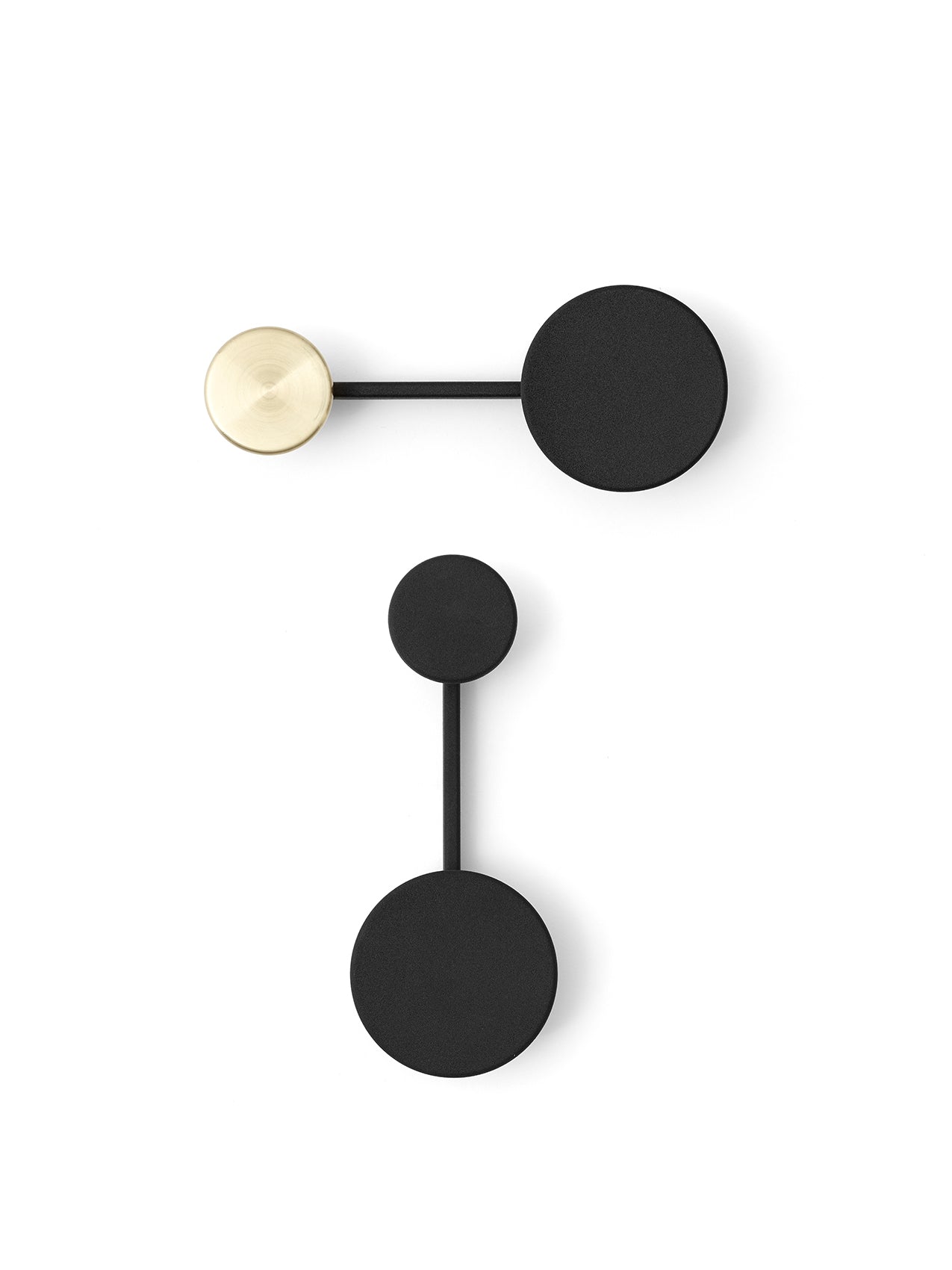 Coat rack, Small, in black-brass designed by Afteroom Studio