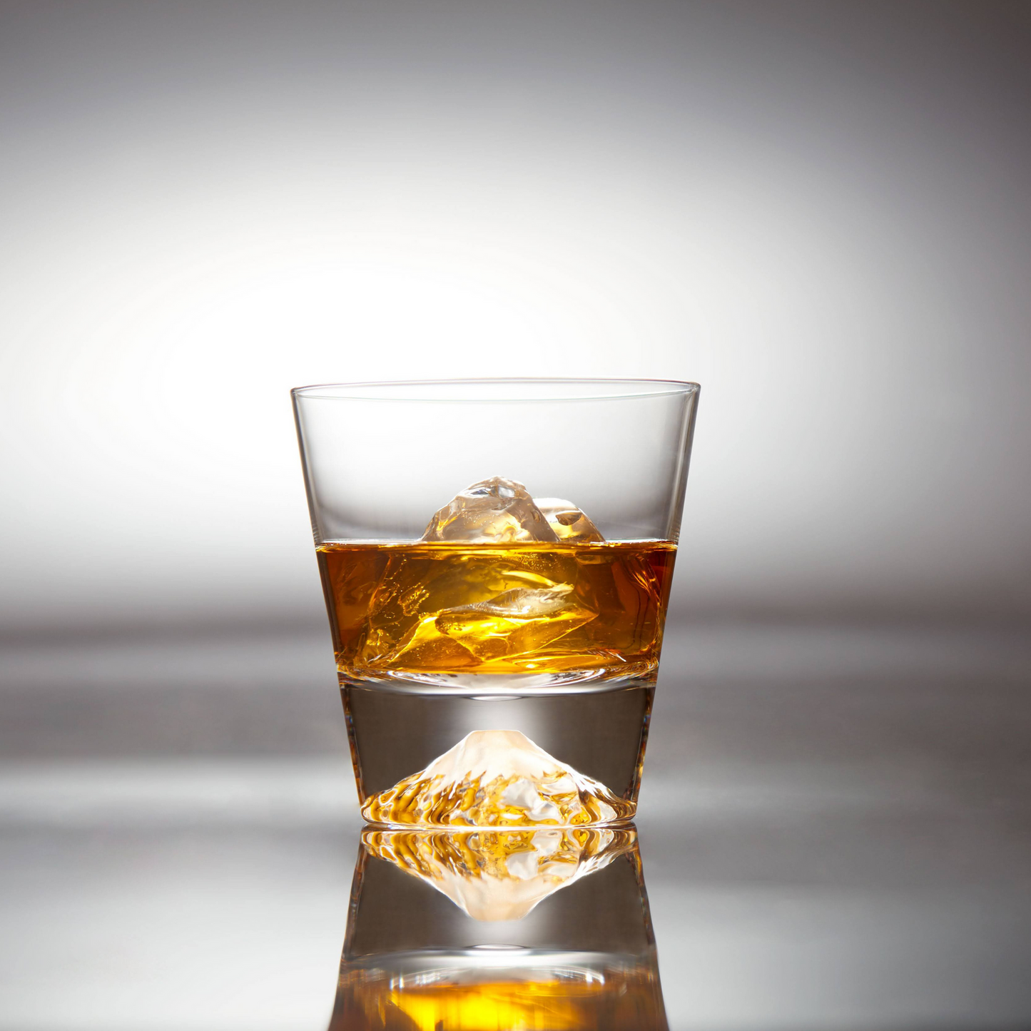 Mt.Fuji Glass, Rock Glass Pair (with a wooden box)