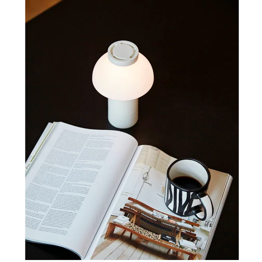 PC Portable Table Lamp, Cream White