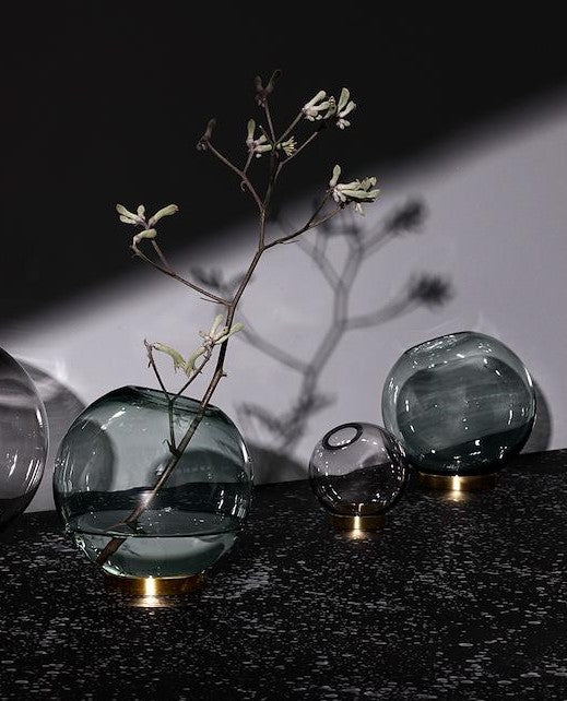 Globe Vase, Large, Green & Gold